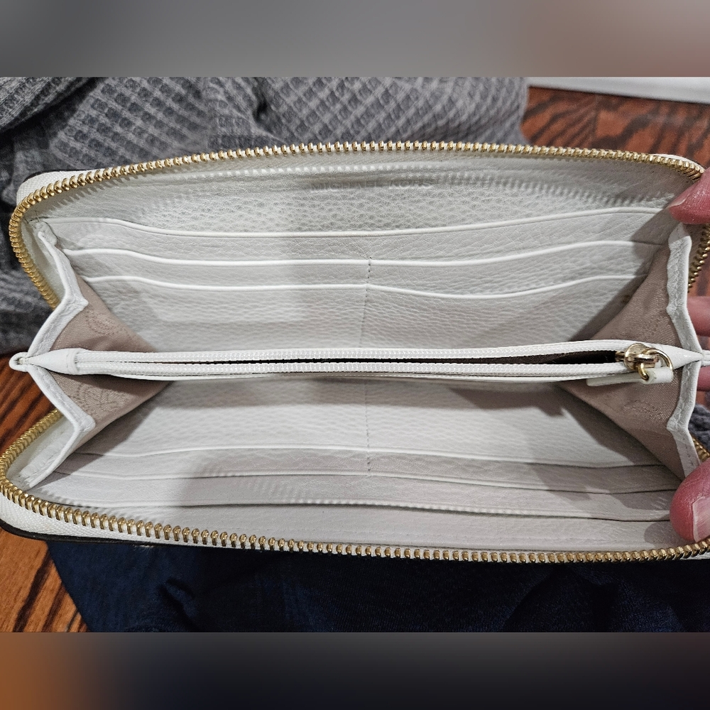 Michael Kors Cream Wristlet with Gold Accents - Picture 2 of 3